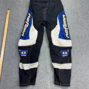 Vintage No Fear Motocross Pants 36x28‎ Black Blue MX Off-Road Keprotec Gear